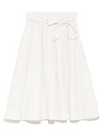 ウエストリボンギャザースカート/BLK