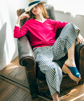 ドビーストライプワイドパンツ