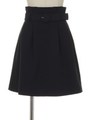 ベルト付きタックミニスカート/サックス