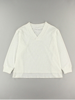ワッフルVネックプルオーバー/オフホワイト