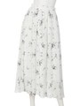 小花マキシスカート/特殊ホワイト