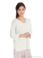 アゼ編みラメプルオーバーアンサンブル/クロ