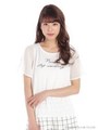ロゴフレアスリーブＴシャツ/ホワイト