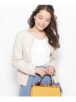 パールニットジャケット/ネイビー(093)