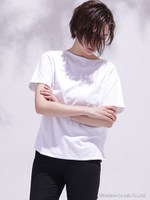 Anti Soakedポケットトップス [汗染み防止加工シリーズ]/ホワイト