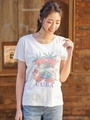 CUBA Print Tシャツ/オレンジ