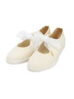 【F i.n.t】フロント開きリボンスニーカー/BLACK