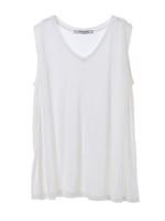 レーヨンVネックタンクトップ/グレー