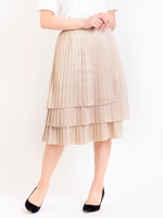 変型プリーツスカート/イエロー