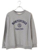 ・ロゴスウェットプルオーバー/杢ライトグレー