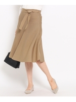 【VERY4月号掲載】〔洗える〕[L]レーヨン混フレアスカート/ネイビー(093)