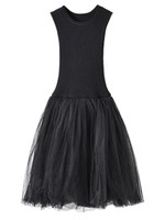 チュールタンクトップワンピース/ブラック