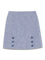 ツイード台形スカート/PNK