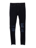 クラッシュスキニーデニム/ワンウォッシュ