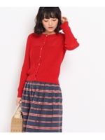 ハイツイストコットンカーディガン/ワインレッド(063)