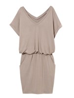 【店頭人気】両Vブラウジングワンピース/KHAKI