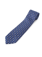 FRANCO BASSI シルクジャガードネクタイ/ブルー系(794)