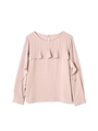 《BLANCHIC》ベネシャンフリルブラウス/ピンク(090)