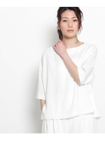 ジョーゼットストレッチドルマンブラウス/ホワイト系(002)