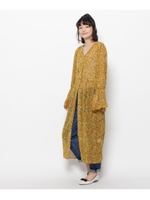 ジョーゼット小花柄ガウンワンピース/アイボリー(104)