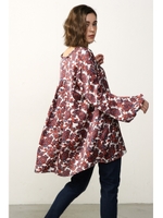 【AZUL by moussy】ペイズリーチュニックブラウス/柄WHT