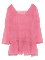 シャーリングチュニック/BLK