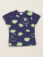 BABY カミナリサマ 半袖Tシャツ/ネイビー