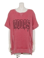 BADDASSポンチョトップス/ブラック