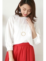 ポンチボリュームスリーブカットソー/ネイビー(120)