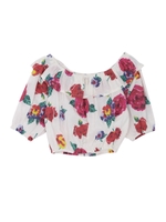 おはなのフリルブラウス/ピンク