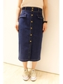デニムタイトスカート/ネイビー