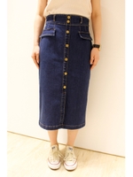 デニムタイトスカート/ネイビー
