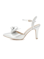 ポインテッドリボンパンプス/BLK