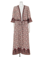 【anap mimpi】オリエンタルフラワーカシュクールロングワンピース/WH