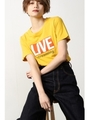 【AZUL by moussy】LIVE BOX LOGO T/YEL