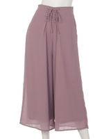 【chille anap】フロントレースアップワイドパンツ/NVY