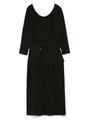 【emmi atelier】ベルト付きドルマンワンピース/BLK