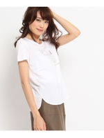 （洗える）裏パイルシェイプリーロゴTシャツ/ホワイト(001)