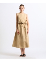 ウエストベルトワンピース/ベージュ(052)