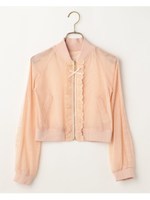 シアーレースブルゾン/ピンク