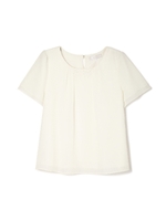 ◆大きいサイズ◆シャドーチェックシフォンブラウス/ホワイト1(031)