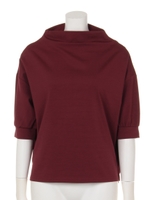 ボトルネックドルマンカットソーP/O/ボルドー