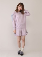 ラメニットショートパンツ/ラベンダー