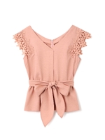 エステルリネンブラウス/コーラルピンク1(091)