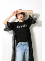 【AZUL by moussy】レースロングカーデII/BLK