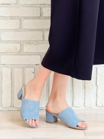 スエードミュールサンダル/オレンジ