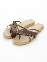 タックフリルフラットサンダル/KHAKI