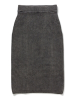 ピグメントリブニットスカート/ブラック