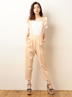 肩フリルオールインワン/ベージュ