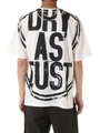 【AZUL by moussy】BACKかすれプリントクルーネック半袖T/WHT